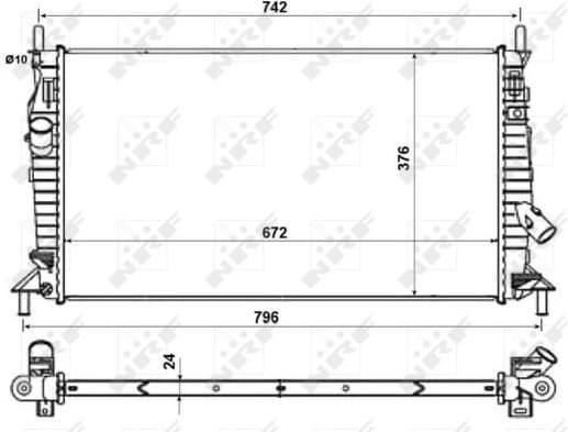 Radiator, engine cooling EASY FIT 55327