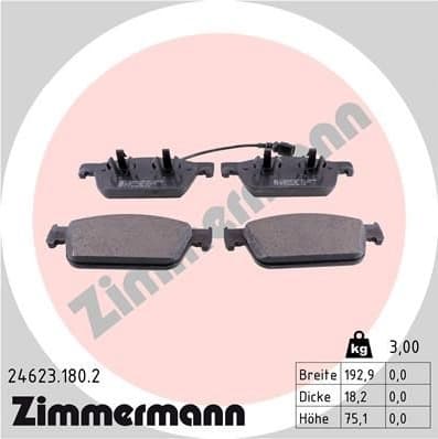 Brake Pad Set, disc brake 24623.180.2