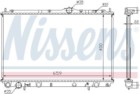 Radiator, engine cooling 65559A