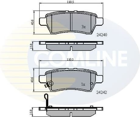 Brake pads rear CBP31518