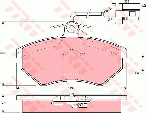 Brake Pad Set, disc brake GDB1057