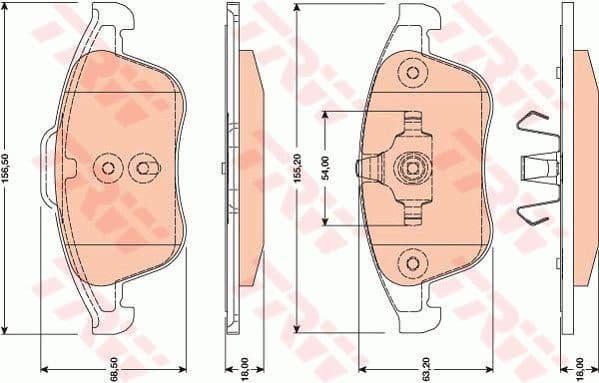 Brake Pad Set, disc brake GDB1788