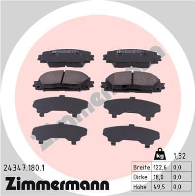 Brake Pad Set, disc brake 24347.180.1