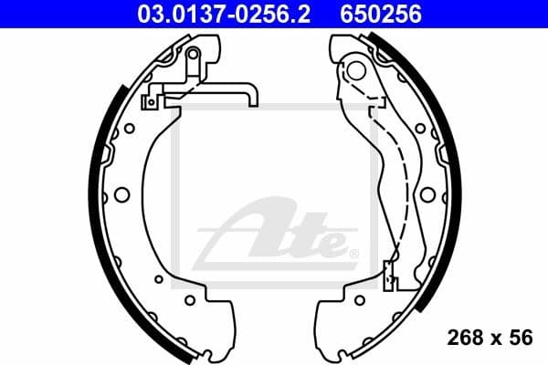 Brake Shoe Set 03.0137-0256.2