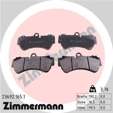 Brake Pad Set, disc brake 23692.165.1