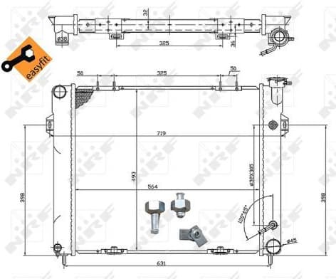 Radiator, engine cooling EASY FIT 50202