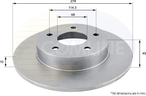 Brake disc, 1pcs REAR ADC0261 - image 2