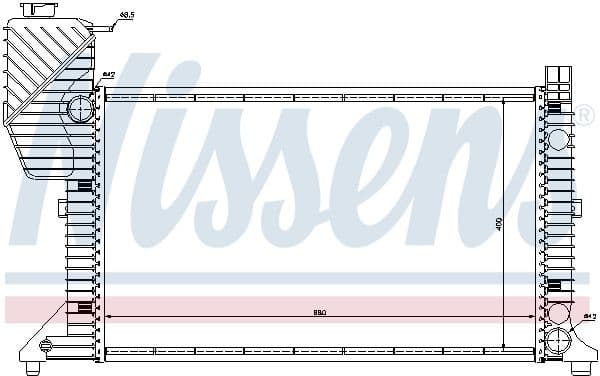Radiator, engine cooling 62664A