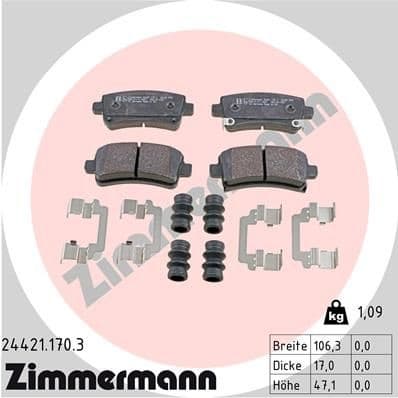 Brake Pad Set, disc brake 24421.170.3
