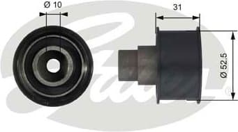 Deflection Pulley/Guide Pulley, timing belt PowerGrip™ T42080