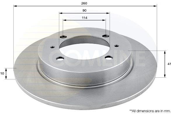 Brake disc, 1pcs REAR ADC0355 - image 2