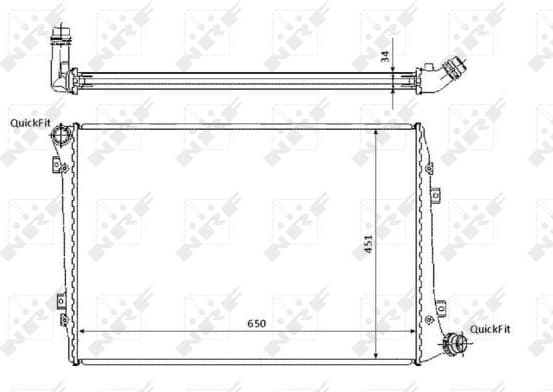 Radiator, engine cooling 53814
