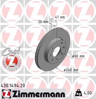 Brake Disc COAT Z 430.1494.20