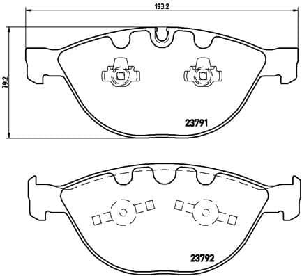 Brake pads front, Top Quality P06047