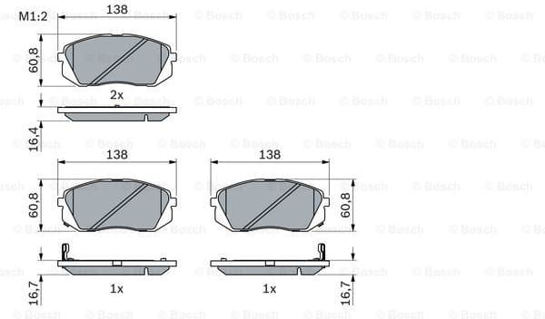 Brake Pad Set, disc brake 0986494422 - image 7
