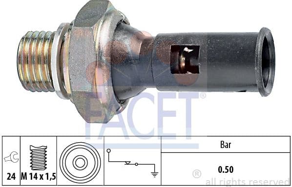 Oil Pressure Switch Made in Italy - OE Equivalent 7.0056 - image 2
