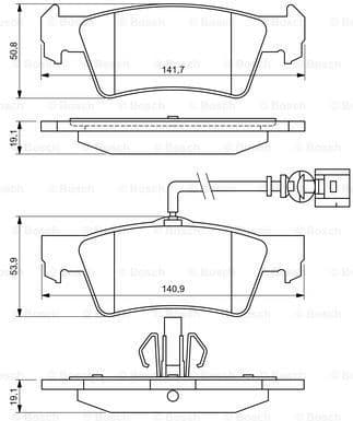 Brake Pad Set, disc brake 0986494309