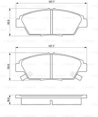 Brake Pad Set, disc brake 0986424289