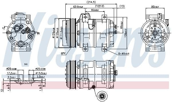 Compressor, air conditioning ** FIRST FIT ** 89317