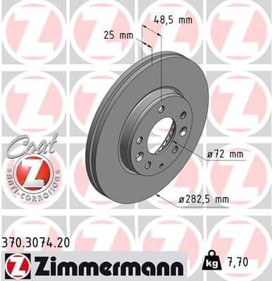 Brake Disc COAT Z 370.3074.20