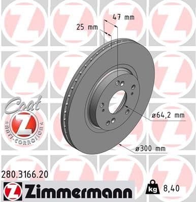 Brake Disc COAT Z 280.3166.20