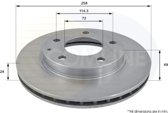 Brake disc, 1pcs FRONT ADC0416V - image 2