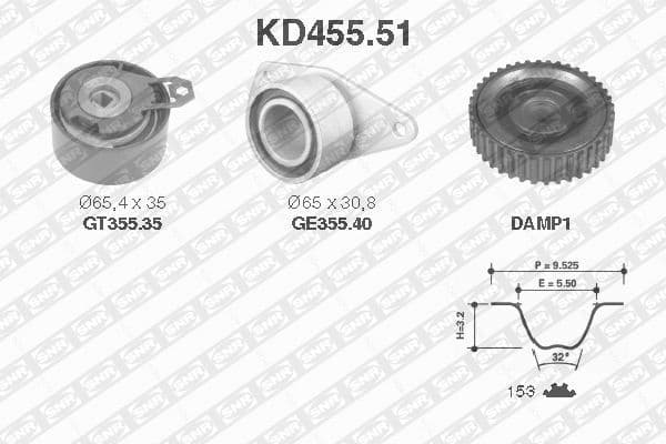 Timing Belt Kit KD455.51