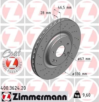 Brake Disc COAT Z 400.3624.20