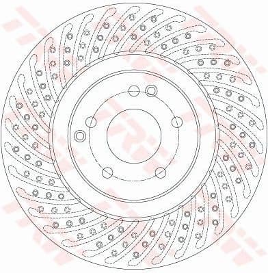 Brake Disc TRW SINGLE DF6153S - image 2