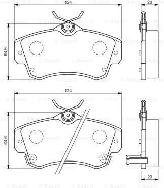 Brake Pad Set, disc brake 0986494029 - image 7