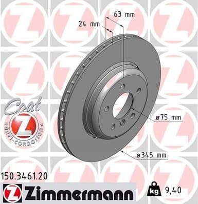 Brake Disc COAT Z 150.3461.20