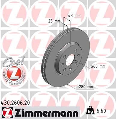 Brake Disc COAT Z 430.2606.20