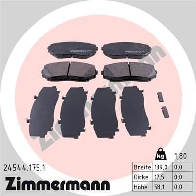 Brake Pad Set, disc brake 24544.175.1