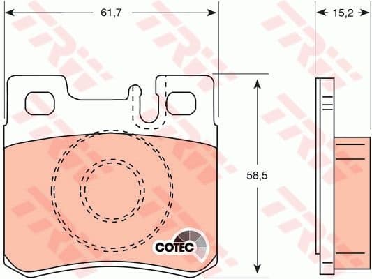 Brake Pad Set, disc brake COTEC GDB987
