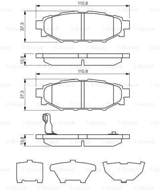 Brake Pad Set, disc brake 0986494444
