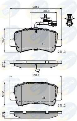 Brake pads rear CBP12105
