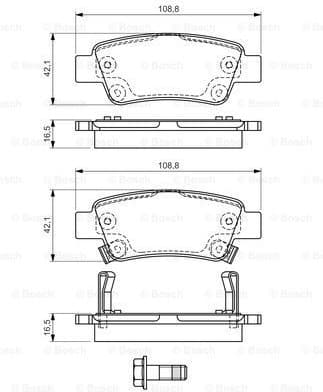 Brake Pad Set, disc brake 0986494329 - image 7