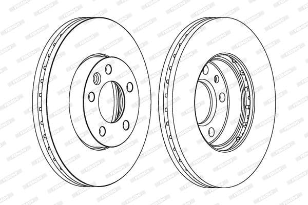 Brake disc, 1pcs FRONT, Top Quality DDF1253C-1 - image 2