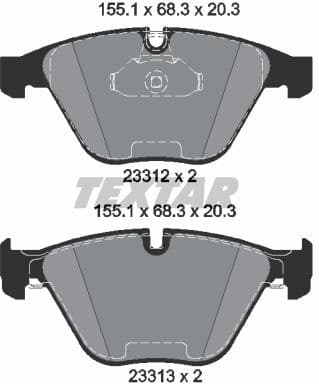 Brake Pad Set, disc brake 2331211