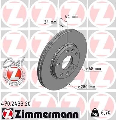 Brake Disc COAT Z 470.2433.20