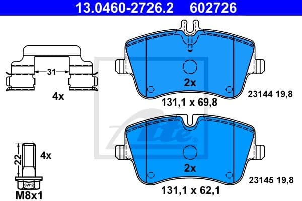 Brake Pad Set, disc brake 13.0460-2726.2 - image 2