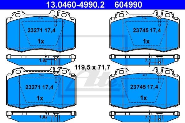 Brake Pad Set, disc brake 13.0460-4990.2 - image 2