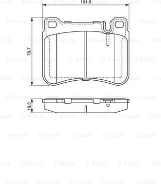Brake Pad Set, disc brake 0986494166 - image 7