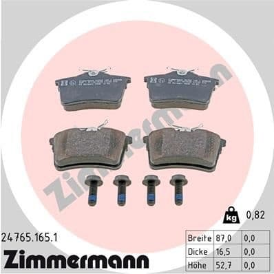 Brake Pad Set, disc brake 24765.165.1