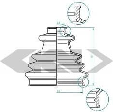 Bellow, drive shaft 190966 - image 2