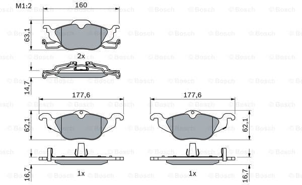 Brake Pad Set, disc brake 0986424456 - image 7