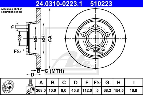 Brake Disc PowerDisc 24.0310-0223.1