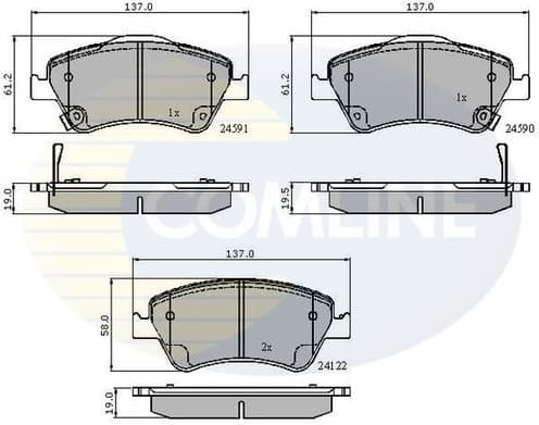 Brake pads front CBP31576