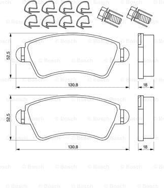Brake Pad Set, disc brake 0986424801 - image 7