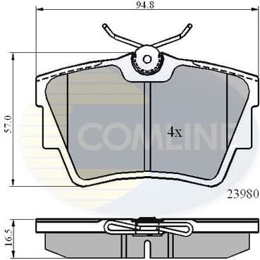 Brake pads rear CBP0874